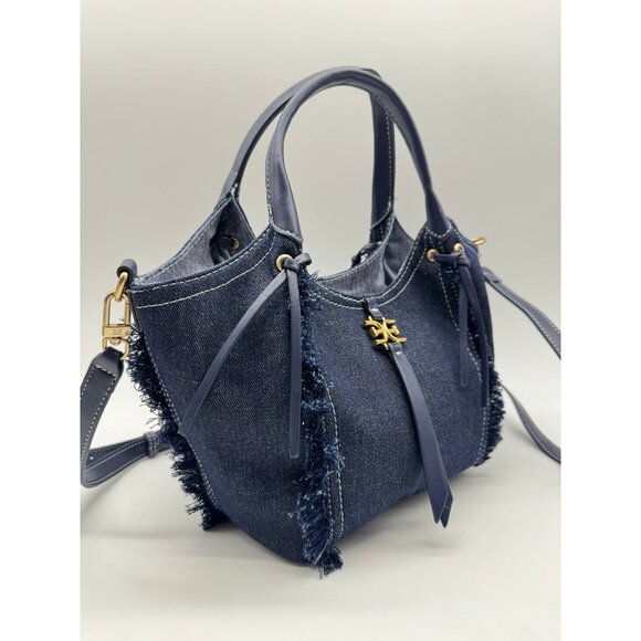 SAM EDELMAN Irina denim small women's small tote crossbody bag -Dark denim - Picture 4 of 16